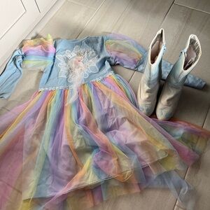 Frozen Bundle, Elsa Dress, Boots, Beanie, PJ